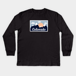 Colorado skiing - Colorado hiking Kids Long Sleeve T-Shirt